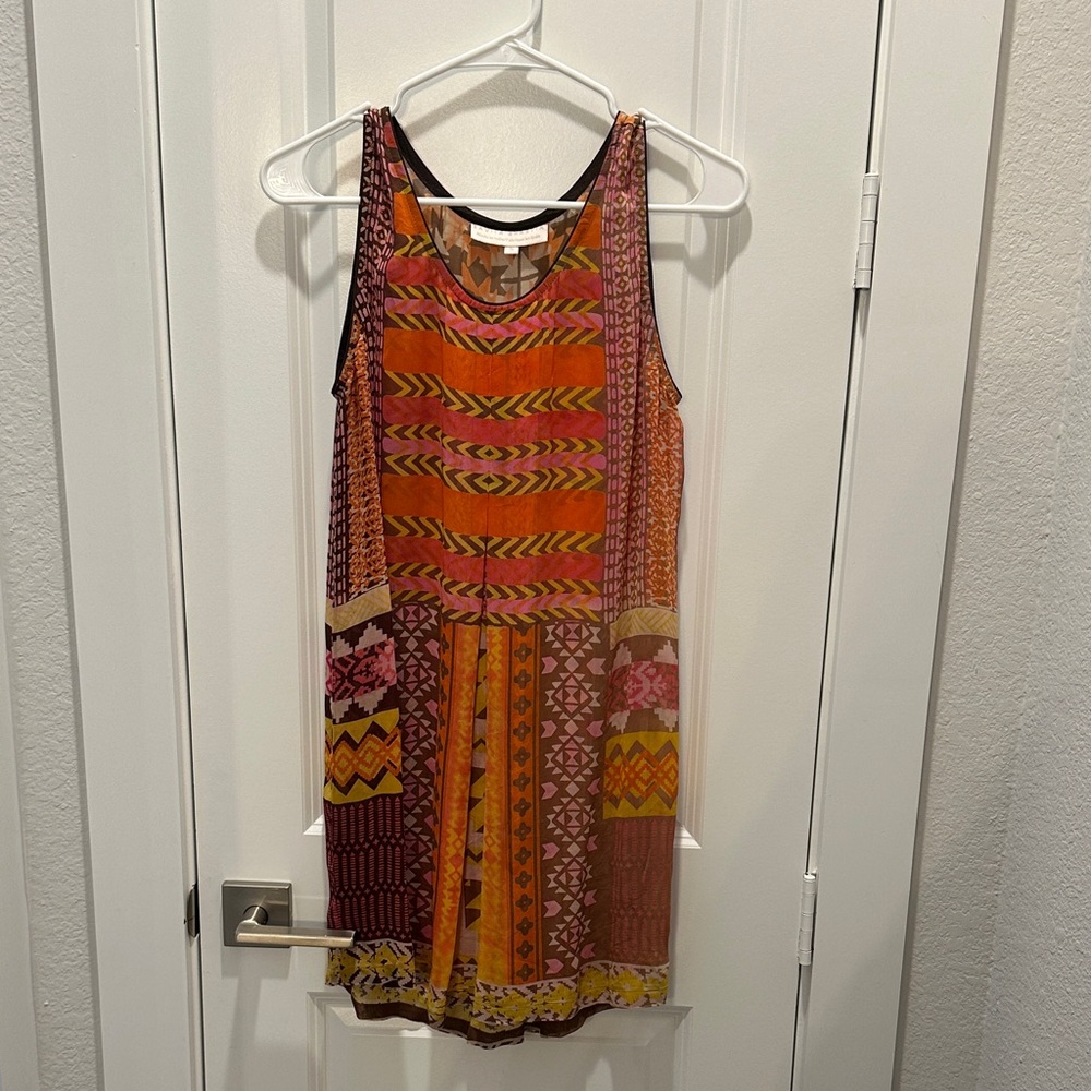 Anthropologie Kavita Bhartia Vibrant Patterned Mini Dress
